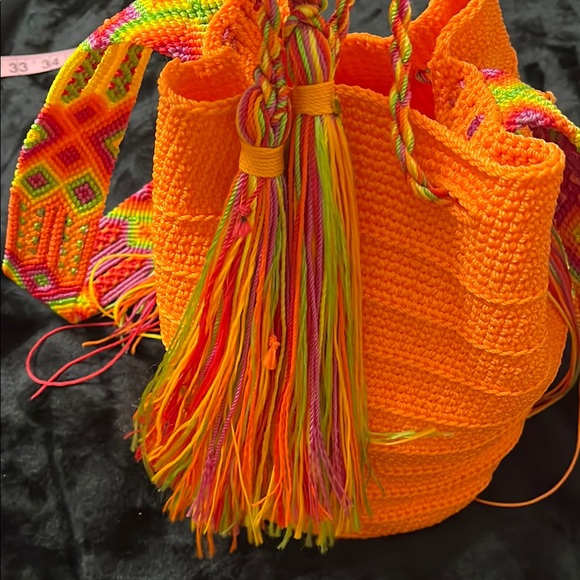 Vibrant Orange Bucket Bag - Picture 10 of 11